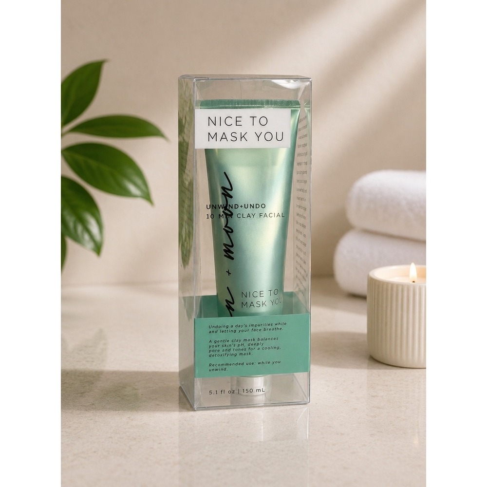 Sun + Moon Nice To Mask You Unwind+Undo 10 Min Clay Facial Mask 5.1oz New